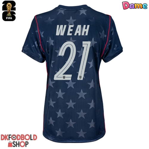 Forente stater Timothy Weah #21 Udebanetrøje Dame VM 2026 Kort ærmer